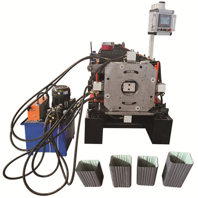 380V 50HZは機械Downspout No.45の鋼鉄を形作る3段階の屋根のリッジの帽子ロール塗った